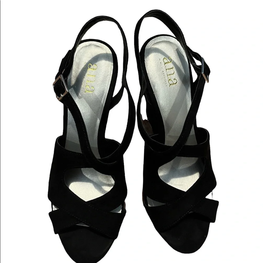 a.n.a platform shoes in black suede